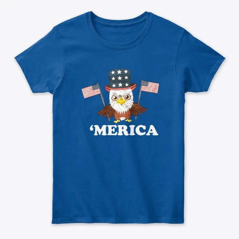 Independence Day 4th Of July OWL Tee 