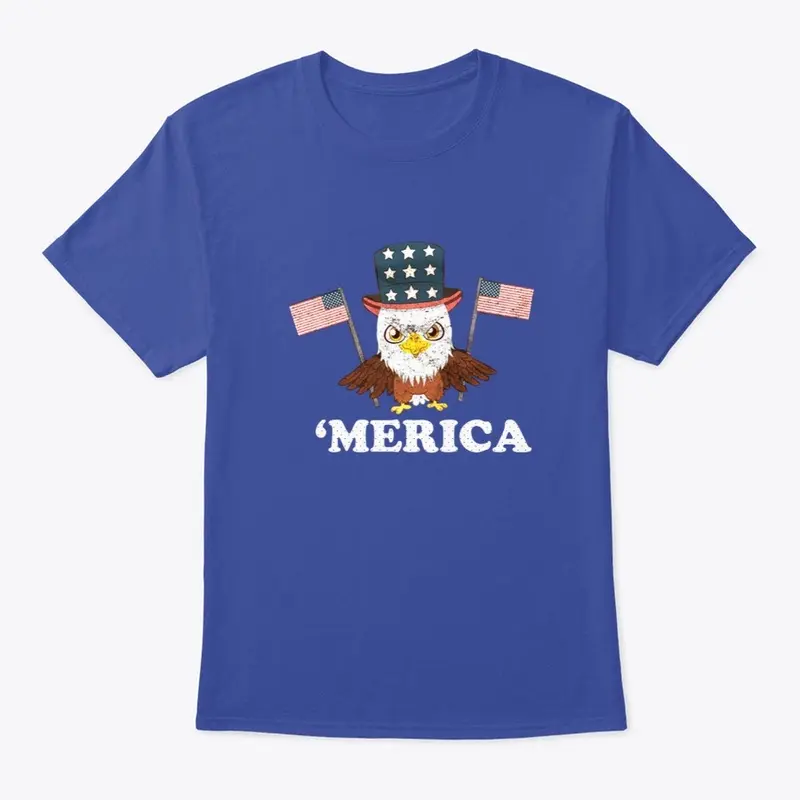 Independence Day 4th Of July OWL Tee 