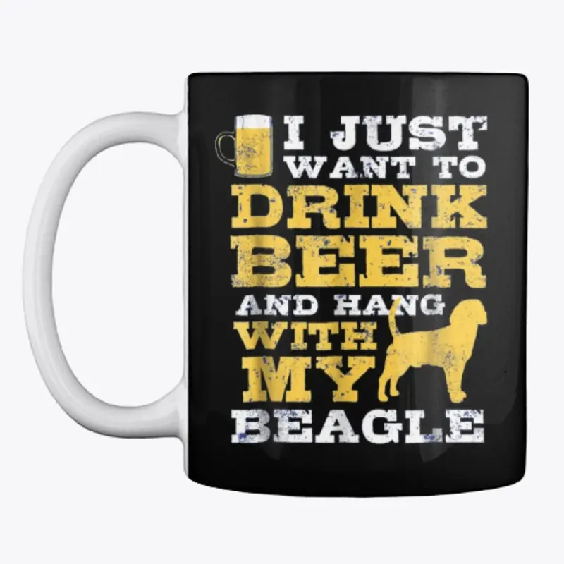 I just want to drink beer Beagle Shirt